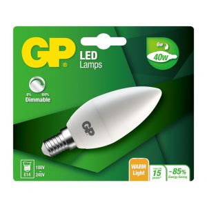 GP LED -kynttilälamppu, E14, DIM, 6 W (40 W), 470 lm